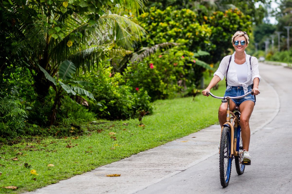 Biking in Peleliu Island palau travel